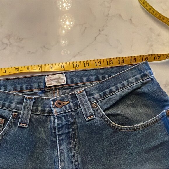 *♪ Vintage Distressed Straight Leg  Mens Jeans 1990s Y2k - Size 31 x 34 *♪ - Picture 10 of 13